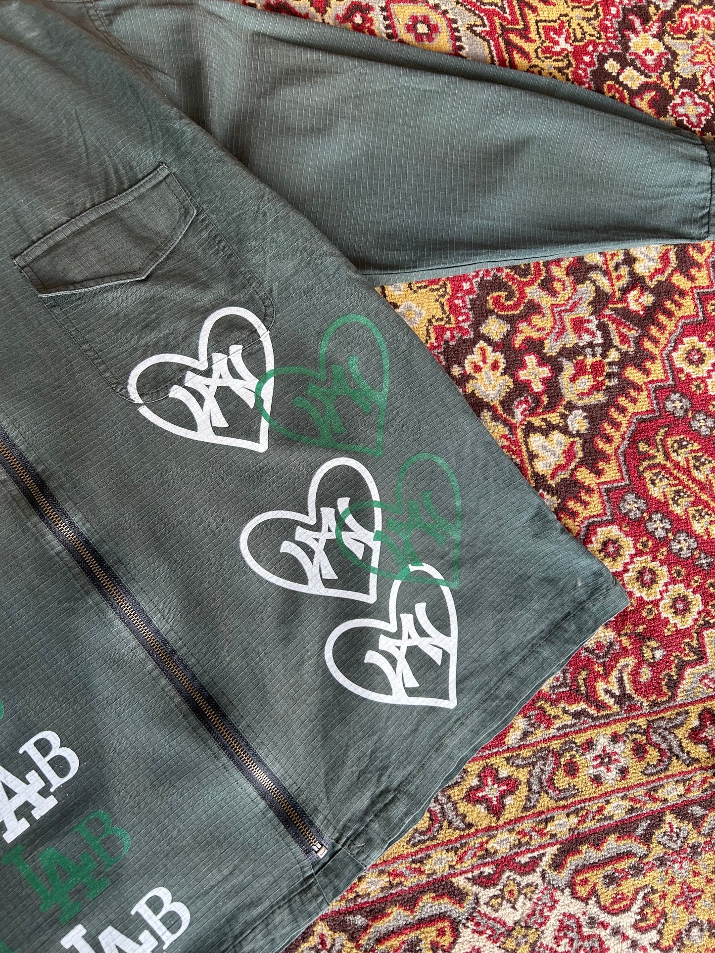 Green work jacket