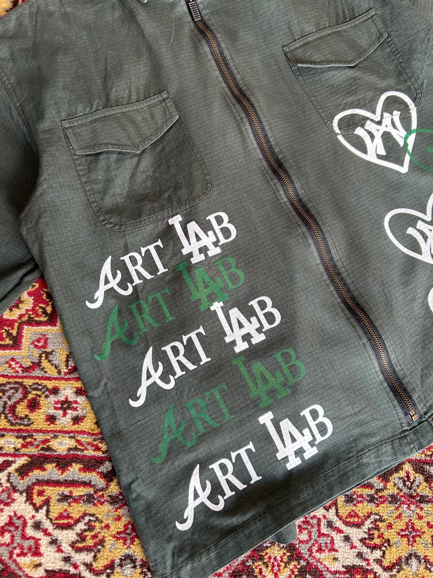 Green work jacket