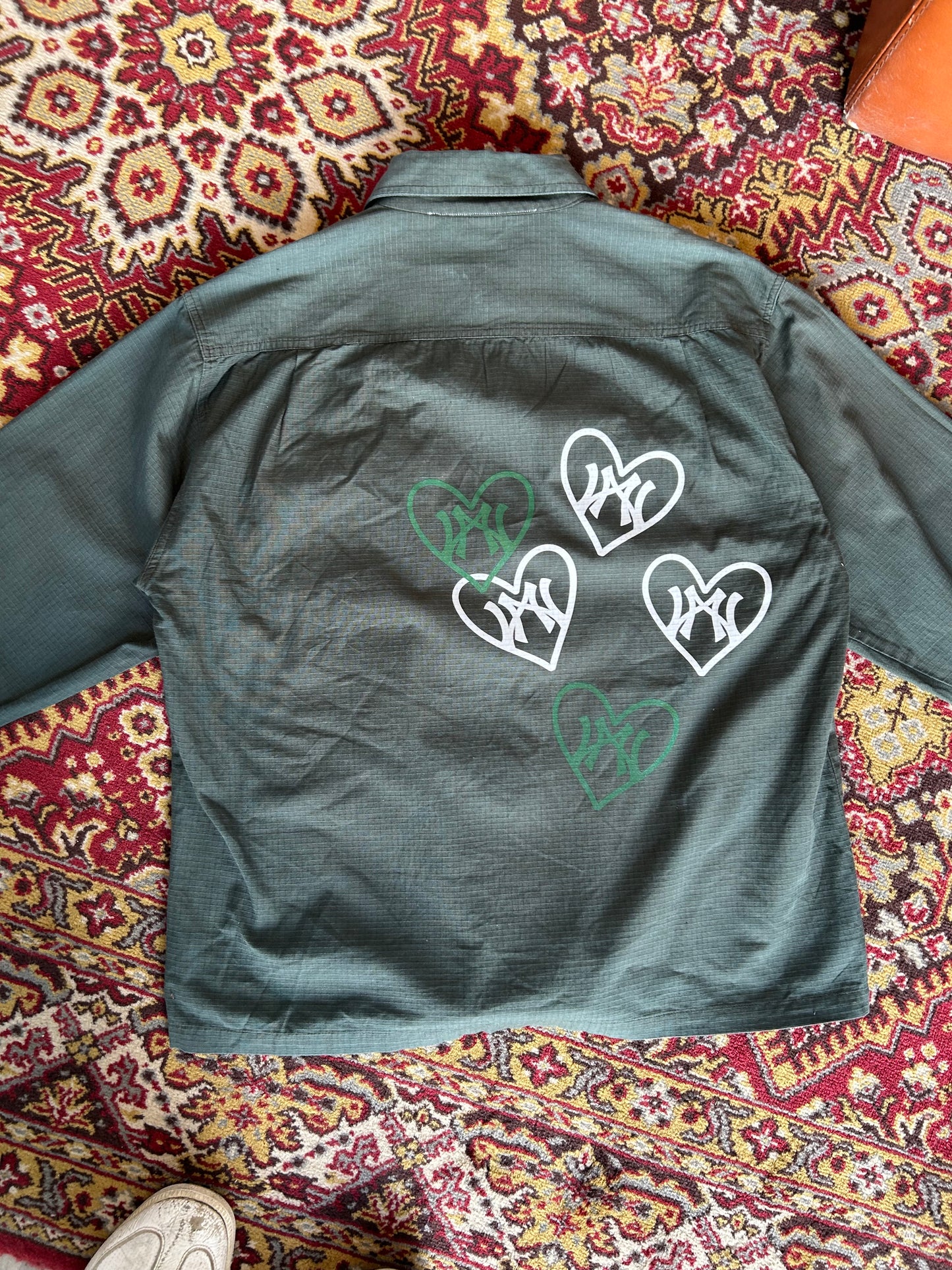 Green work jacket