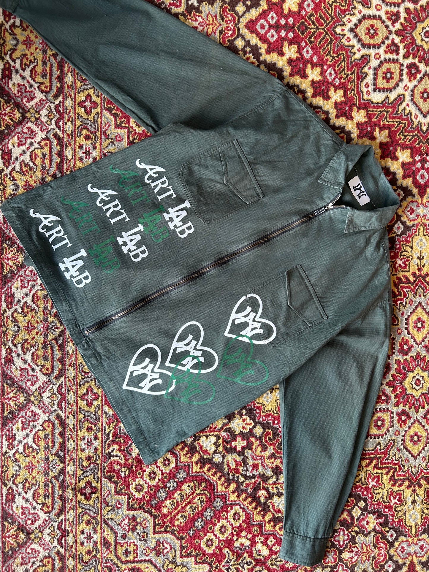 Green work jacket