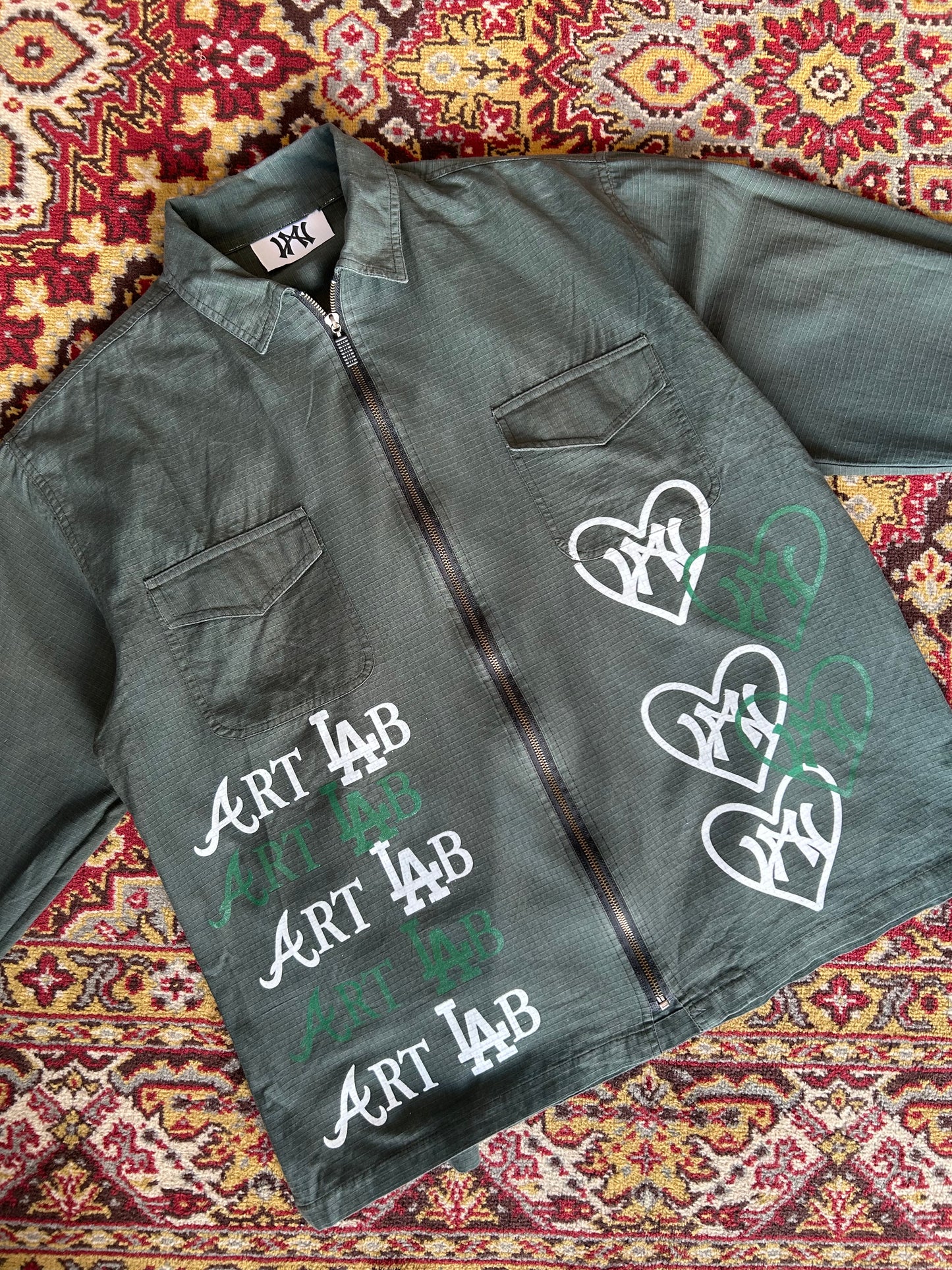 Green work jacket