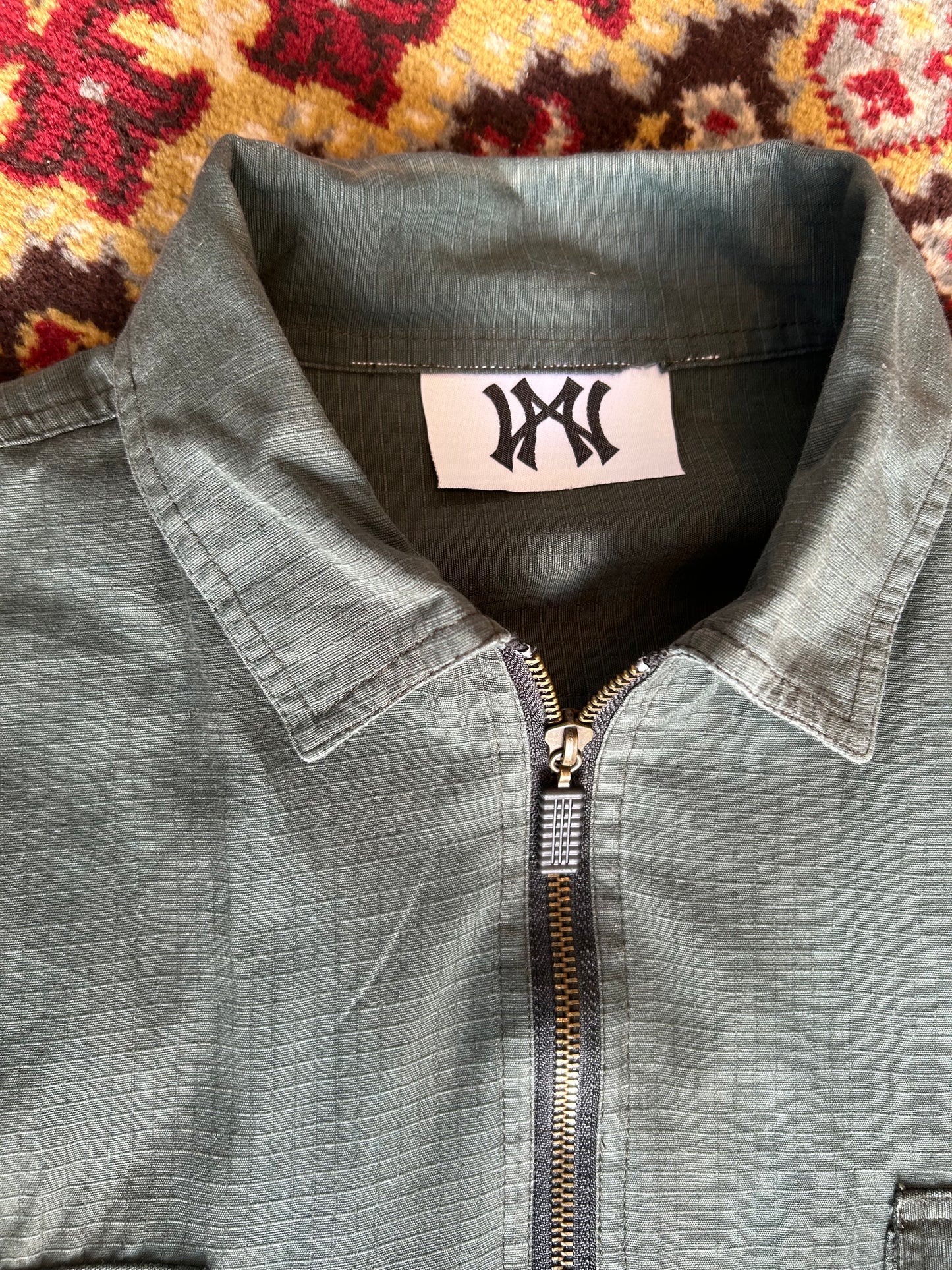 Green work jacket