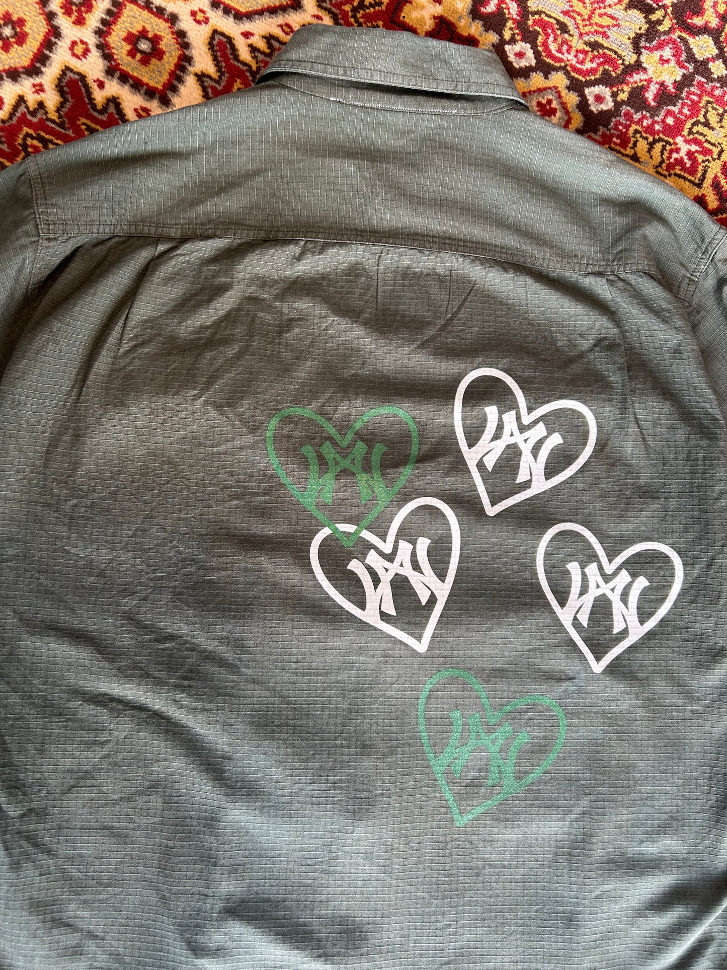 Green work jacket