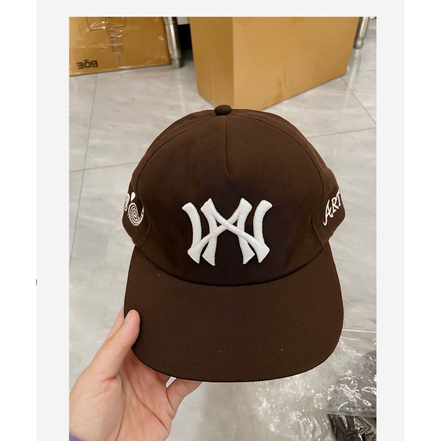 Brown cap