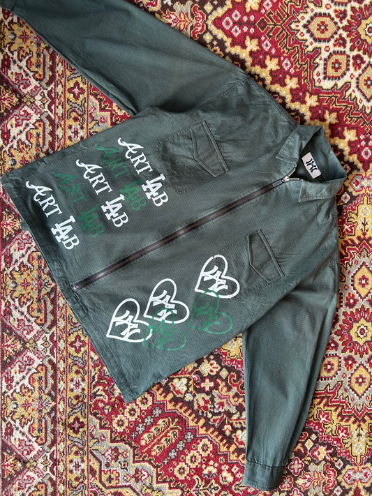 Green work jacket